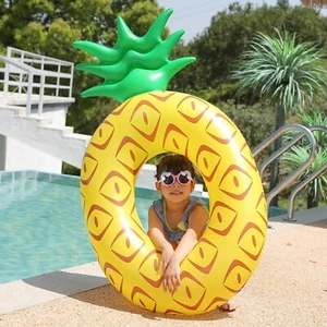 Inflatable Pineapple Pool Float, Large Swimming Seat Lounger 120 x 71 x 20cm - Picture 1 of 3