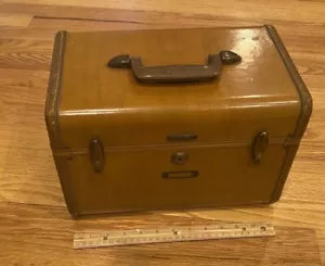 Vintage Samsonite Schwayder Bros. ZUGKOFFER - STYLE 4612 braun Reisegepäck mit Spiegel - Bild 1 von 12