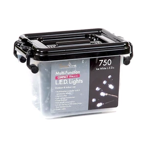 750 LED Compact Christmas Lights with Timer 8 Settings. Ice White Multicolour - Picture 1 of 22