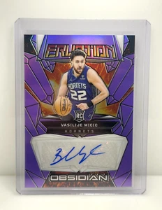 2023-24 Panini Eruption Obsidian Auto #REMIC Vasilije Micic Hornets NBA RC 19/49 - Picture 1 of 2