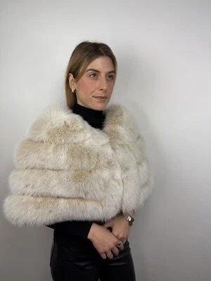 Snow Top  Fur Shawl, Fox Fur Stole, Fur Wrap, Top Quality Fox Fur Wrap - Image 1 of 4