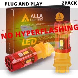 Bombillas LED de señal de giro traseras amarillas ámbar para 09-13 Mazda 6, ajuste Plug & Play - Imagen 1 de 6