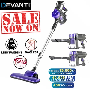 HANDHELD STICK VACUUM CLEANER Bagless Vaccum Handstick Vac Upright Devanti 450w - Picture 1 of 10