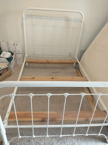 Antique Cast Iron Full Size Bed Frame LOCAL PICKUP ONLY Cover