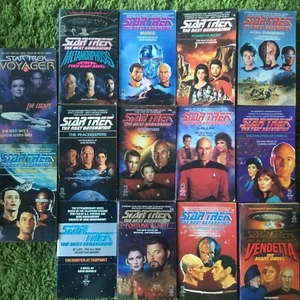 14 star trek next generation paperback mass market huge lot VG+ picard - Picture 1 of 1
