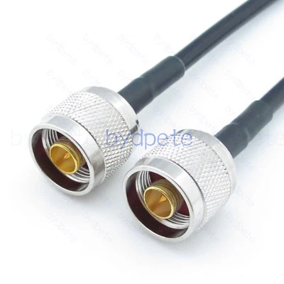N male to male plug straight Type RF RG58 Coaxial Coax Low Loss 50ohm cable Lot - Image 1 of 4