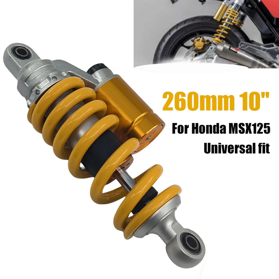 Amortiguador suspensión trasera universal moto 10" 260mm para Honda MSX125 Foto 1 de 4