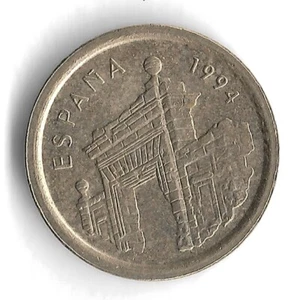 1994 Spain 5 Pesetas Aragon World Coin - KM# 931 - Picture 1 of 2