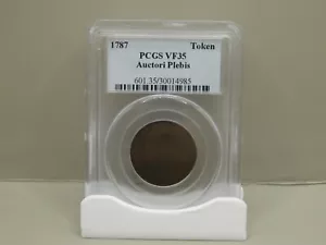 1787 GETTONE COLONIALE AUCTORI PLEBIS PCGS CLASSIFICATO VF35 - Foto 1 di 4