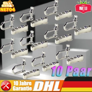 Schäkel Geschweift Edelstahl Verstellbar Für Paracord Verschluss Set Schnalle - Bild 1 von 7
