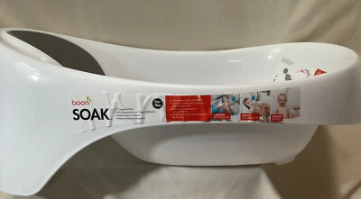 Nueva Bañera Boon Soak 3 Etapas, Gris y Blanco 0-18 Meses Foto 1 de 4