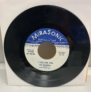 The Chessmen Vintage 45 Record:  I Live For you / Du-Whop  Doowop Tested - Picture 1 of 5
