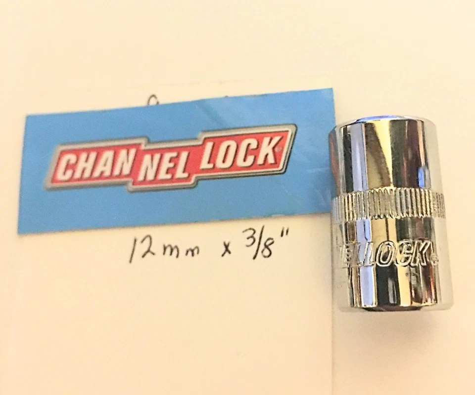 CHANNELLOCK  12 mm  x 3/8" DR  METRIC  SOCKET  12 Point Free USA Shipping - Image 1 of 4