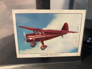Stinson Reliant #35 Airplanes Series 1940-1942 Wings Trading Card T87 - Bild 1 von 2