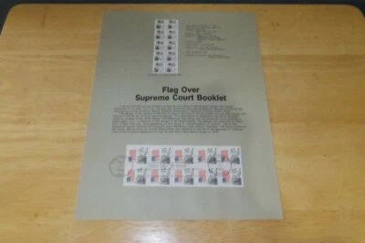 Postal Flag Over Supreme Court Booklet Stamps First Day Of Issue 11/17/83 Gray - Image 1 of 2