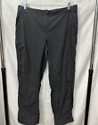 LL Bean Womens Black Water-Repellent Comfort Trail Pants Mid Rise Straight 16P
