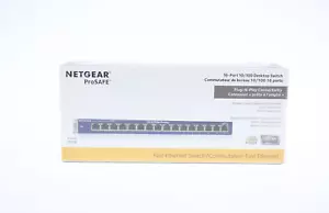 New Sealed NETGEAR ProSAFE FS116 16-Port 10/100 Fast Ethernet Desktop Switch - Picture 1 of 5