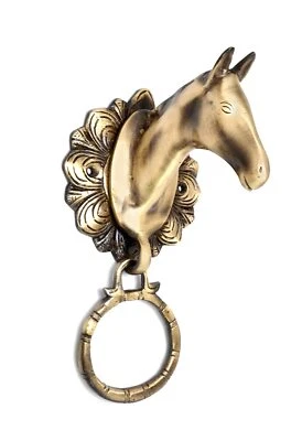 Cheval Tête Laiton Porte Heurtoir Modèle Décor Maison - Photo 1/2
