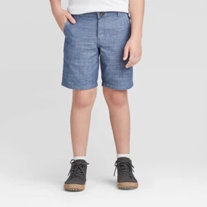 FA) Cat & Jack Flat-Front Shorts Adjustable Waist Size 5 Blue NWT - Picture 1 of 3
