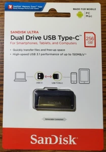 Neu! SanDisk 256GB Ultra Dual USB-C 3.1 OTG Flash Drive SDDDC2-256G-A46 New York - Bild 1 von 1