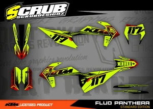 Dekor KTM EXC EXCf 150 250 300 350 450 500 Aufkleber 2020 2021 2022 2023 SCRUB - Bild 1 von 16