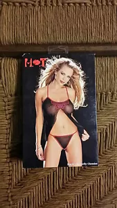 Schwarzes, transparentes Stretch-Netz Schmetterling Negligee und G-String, KOMMENTARE LESEN - Bild 1 von 7