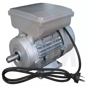 Single Phase Electric Motor 240v 0.37 kW 0.5 HP 1/2 HP 1370 rpm 1400rpm 4 Pole - Picture 1 of 5