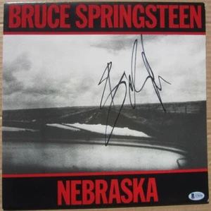 Bruce Springsteen signed Nebraska LP Album Cover BAS Beckett auto - Picture 1 of 4