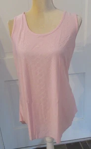 Ladies Pink Loose fitting Eyelet Tank Top size M - Picture 1 of 4