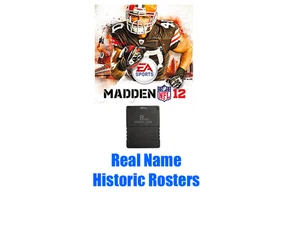Tarjeta Madden NFL 12 Equipos Históricos Desbloqueado Nombres Reales Madden PlayStation 2 PS2 - Imagen 1 de 1