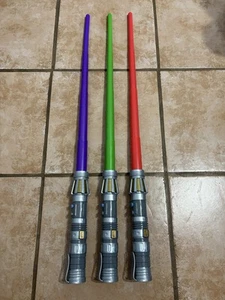 3 Disney Parks Star Wars JEDI Training Academy Lightsabers, Purple, Red & Green - Picture 1 of 9