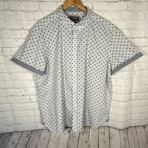 Johnston & Murphy XXL Skull All over Print AOP Button Down Shirt Crossbones - Bild 1 von 10
