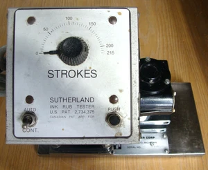 Sutherland Ink Rub Tester for Printed Products R 2326, For Parts/Repair - Picture 1 of 6