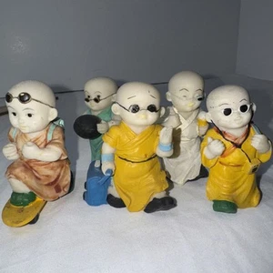 Resin Vintage Baby Monk Lot Traveling Set Of Five Ice Cream Sunglasses 3” - Picture 1 of 5