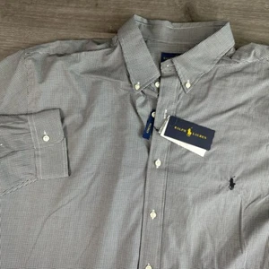 Polo Ralph Lauren Button-Down Hemd Gr. 2XLT Core Replen schwarz kariert Big & Tall - Bild 1 von 16