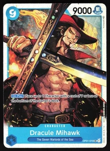 Lámina de una pieza Dracule Mihawk OP01-070 Romance Dawn SR CASI NUEVA - Imagen 1 de 2