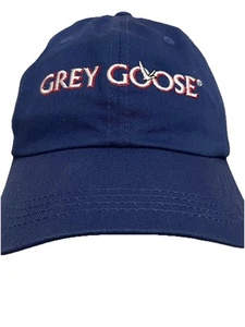 Authentic Ahead Headgear Grey Goose Vodka Blue Adj. Embroidered Baseball Cap - Picture 1 of 8