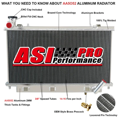 3 Row Aluminum Radiator For Holden Commodore VE Series 1 Gen4 6.0L V8 06~13, - image 1 of 4