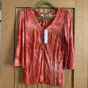 Per Una Size 14 Round Neck Half Sleeve Burnt Orange Top Bnwt - Picture 1 of 2