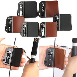 Barebow Tab Finger Guard Cowhide Protector Gear Archery Target Bow Hunting RH LH - Picture 1 of 24