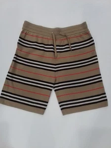 Burberry Men's Striped Merino Wool Shorts Beige/Tan/Brown, Red, White, Black XL - Picture 1 of 10