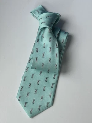 Peter Blair Golf Mint Green 100% Silk Men’s Tie Made USA 3.5” X 58” - Image 1 of 4