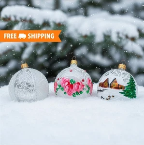 Klassischer Weihnachtsschmuck | 3er Set Kugeln | Winter Wonderland Weihnachtsbaum - Bild 1 von 10