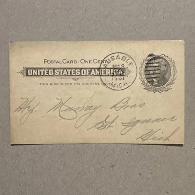 MICHIGAN -Ausable, Iosco Co (1895-1905). 1901 Duplex Cancel- Lee & Cady, Detroit - Image 1 of 3