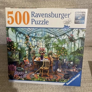 Ravensburger Jigsaw Puzzle 500 Greenhouse Mornings Complete Lovely - Picture 1 of 5
