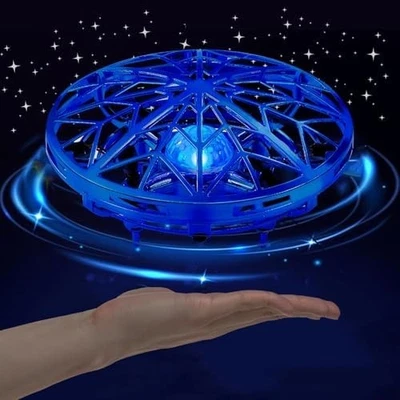 UFO Drone Flying Toy for Kids 360° Motion Sensor LED Hand Operated Gift 6-14 - Image 1 of 4