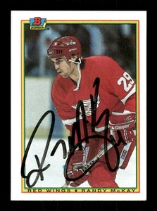 1990-91 Bowman 227 Randy McKay maglia autografa firmata # MZ BXCP59 - Foto 1 di 2
