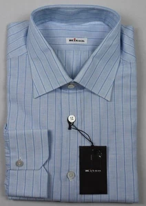 Kiton Herren 2018 handgefertigt Leinen Baumwolle Anzughemd Größe 15,75 NEU $ 750 SKU9-11 - Bild 1 von 4