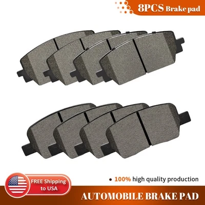 Front & Rear Ceramic Brake Pads For Kia Sorento Hyundai Santa Fe 2021 2022 2023 - Image 1 of 4