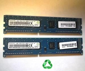 Lot of (2) Ramaxel 4GB 1Rx8 PC3-12800U DIMM | P/N 698650-154 | RMR5030EF68F9W - Picture 1 of 1